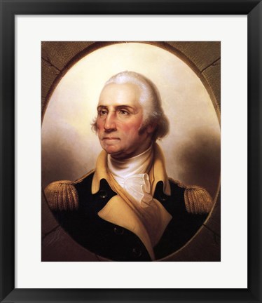 Framed Portrait of George Washington Print