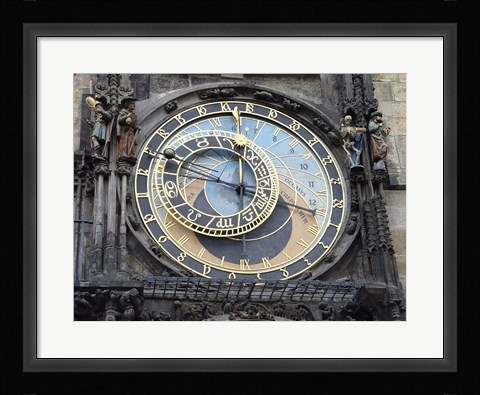 Framed Prague - Astronomical Clock Detail Print