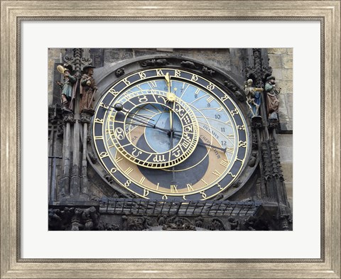 Framed Prague - Astronomical Clock Detail Print