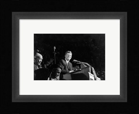 Framed President Addresses State Democratic Chairman George Farr Print