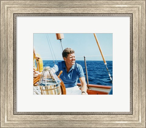 Framed President Kennedy Vacations at Hammersmith Farm Print