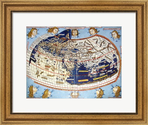 Framed Ptolemaic Map Print