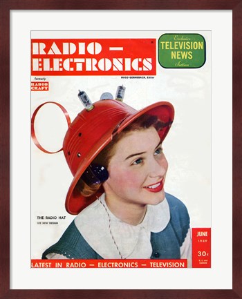Framed Radio Electronics Cover June 1949 Print