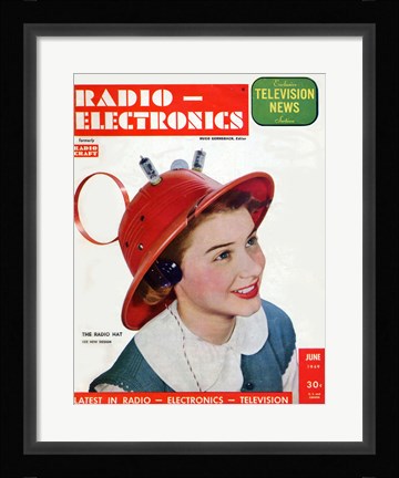 Framed Radio Electronics Cover June 1949 Print