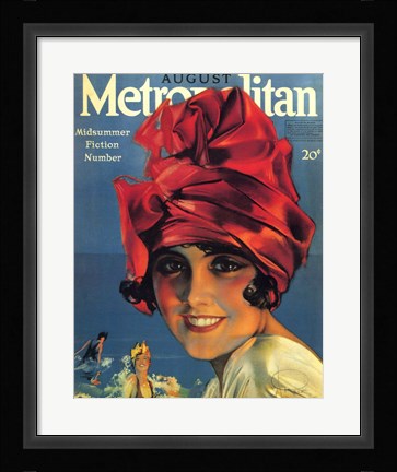 Framed Rolf Armstrong Metropolitan Jan 1918 Print