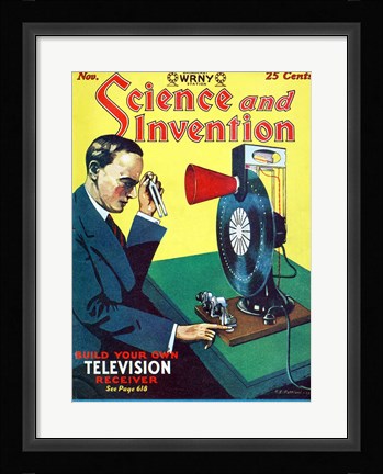 Framed Science and Invention Nov 1928 Cover Print