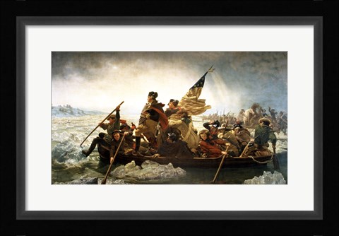 Framed Washington Crossing the Delaware by Emanuel Leutze Print