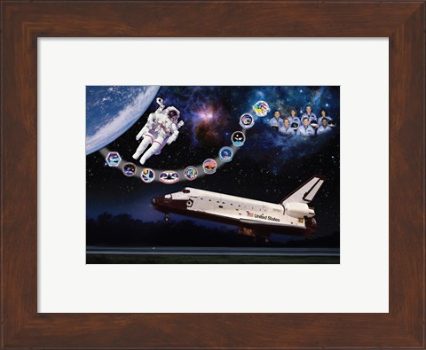 Framed Space Shuttle Challenger tribute poster Print