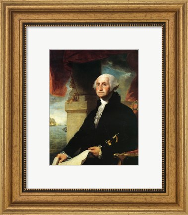 Framed Stuart George Washington Constable 1797 Print