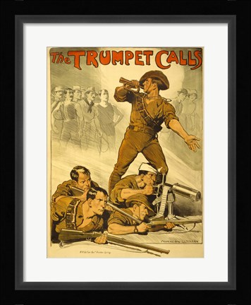 Framed Trumpet Calls Print