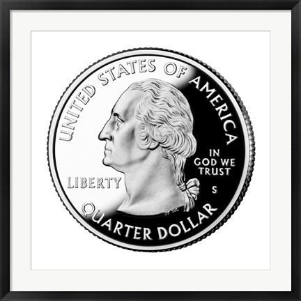 Framed United States Quarter, obverse, 2004 Print