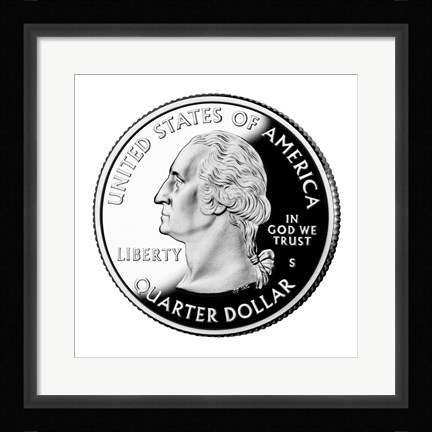 Framed United States Quarter, obverse, 2004 Print