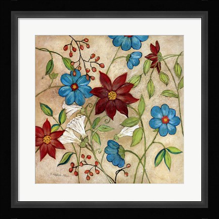 Framed Cottage Garden I Print