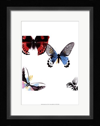 Framed Butterflies Dance I Print
