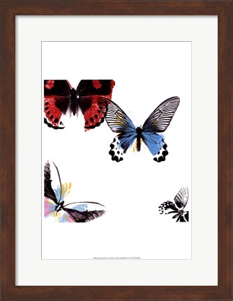 Framed Butterflies Dance I Print