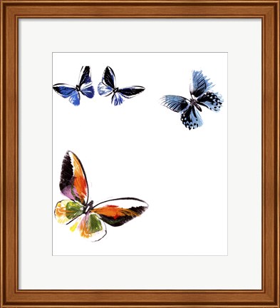 Framed Butterflies Dance VII Print
