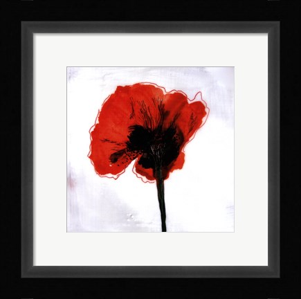 Framed Red Drops VI Print