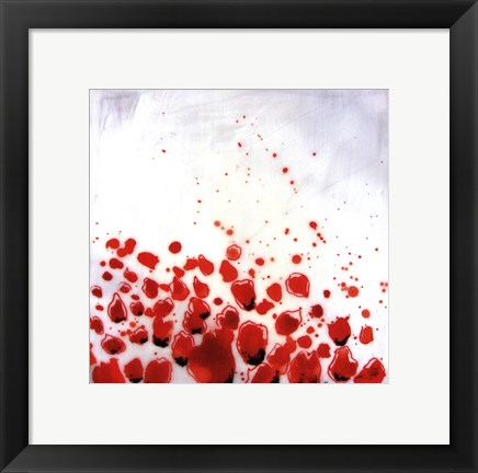 Framed Red Drops VIII Print