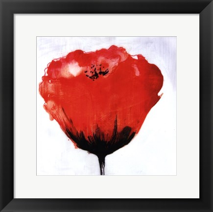 Framed Red Drops IX Print