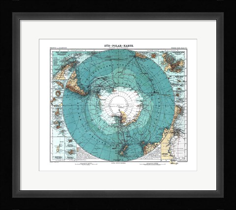 Framed Antarctica 1912 Print