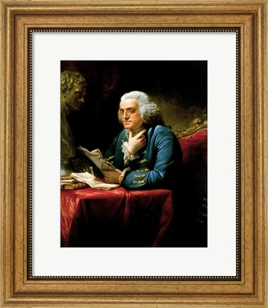 Framed Benjamin Franklin 1767 Print