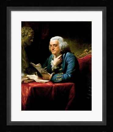 Framed Benjamin Franklin 1767 Print