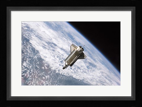 Framed STS115 Atlantis Undock ISS Print