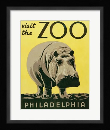 Framed Visit the Zoo - Philadelphia Print