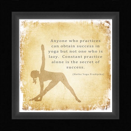 Framed Constant Practice is the Secret of Success Print