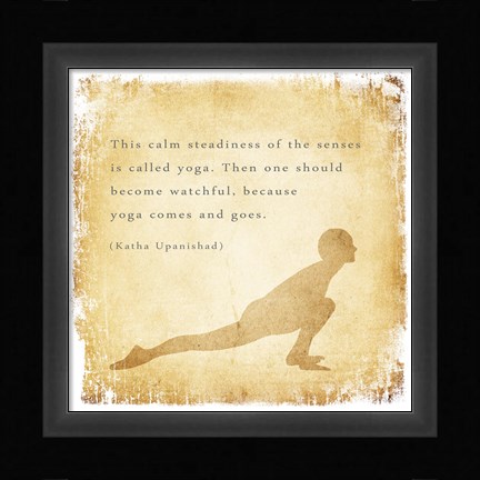 Framed Calm Steadiness of the Senses Print