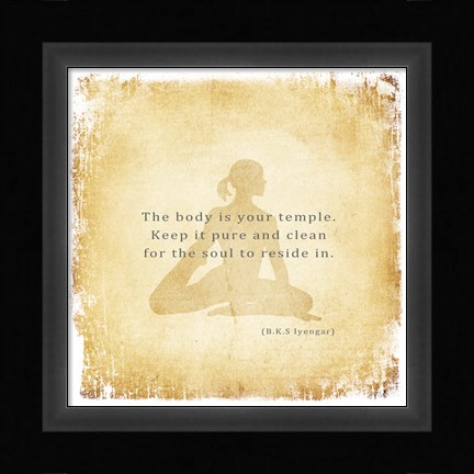Framed Body is Your Temple Print