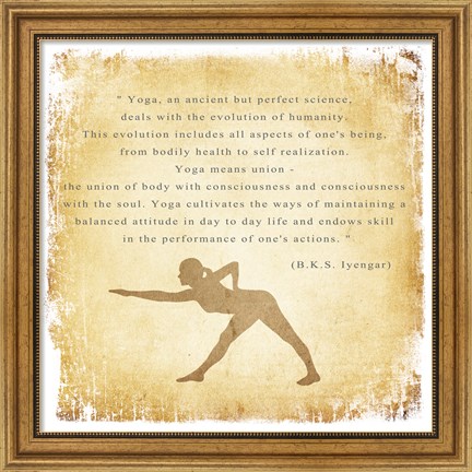Framed Yoga is a Perfect Science Print