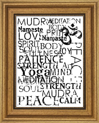 Framed Yoga Words Print
