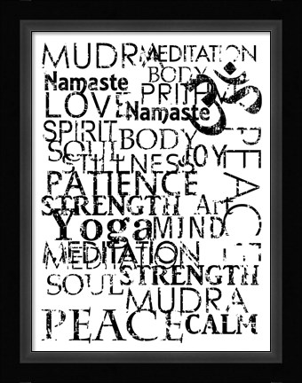 Framed Yoga Words Print