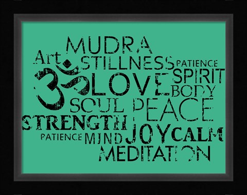 Framed Yoga Words Print
