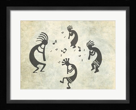 Framed Kokopelli Jam Session Print