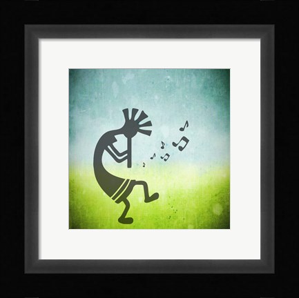 Framed Kokopelli Music II Print