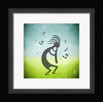 Framed Kokopelli Music III Print
