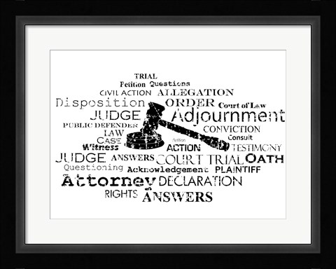 Framed Law Words Print