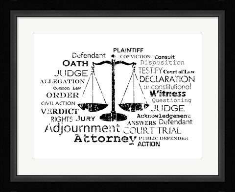 Framed Legal Words Print