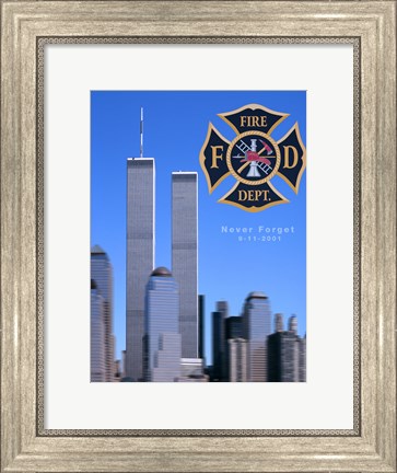 Framed 9/11 Never Forget Print