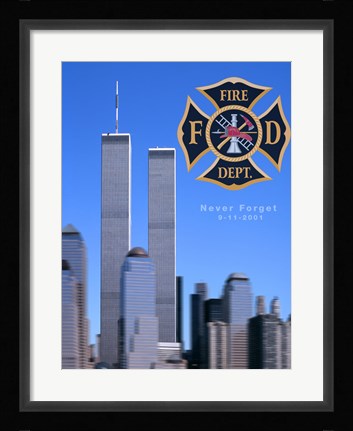 Framed 9/11 Never Forget Print