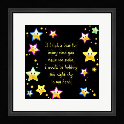 Framed If I had a Star Print