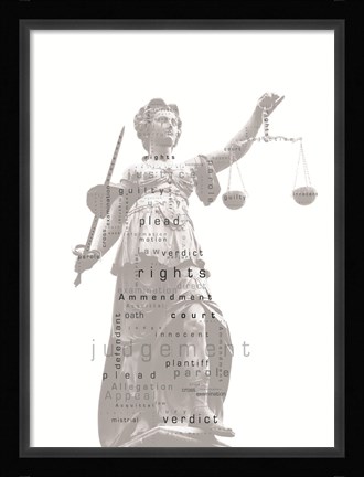 Framed Structure of Justice Print