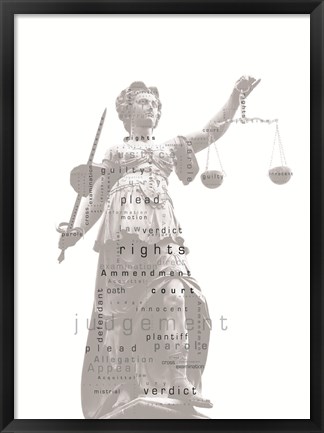 Framed Structure of Justice Print