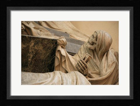 Framed Death with Hourglass, Monument to Marshall Maurice of Saxony, Saint Thomas' Church, Strasbourg Print