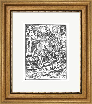 Framed Holbein Dance of  Death I Print