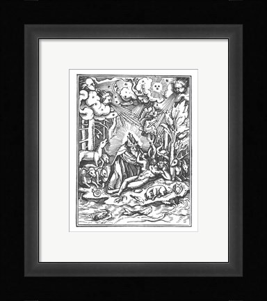 Framed Holbein Dance of  Death I Print