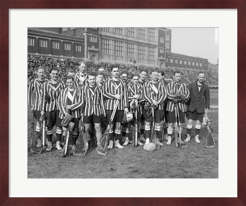 Framed 1909 Lacrosse Team Print
