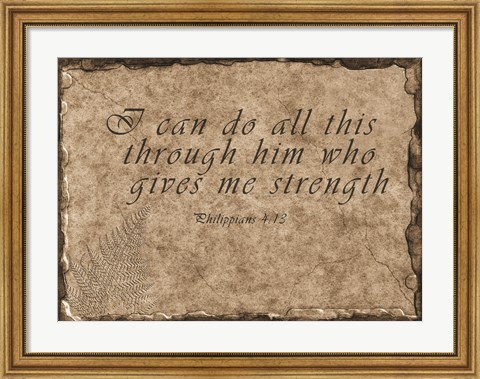Framed Philippians Quote Print
